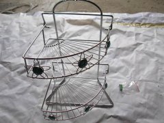 1Pc New 2-Layer Corner Bath Bathroom Rack Display w/Rhinestone
