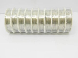 10 Rolls X 6Meters Copper Line Tiger Tail Wire 0.6mm Silvery