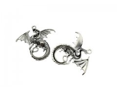10Pcs New Dragon Beads Pendants Charms Jewelry Finding 45x43x5mm