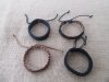 12Pcs Fashion Leather Knitted Drawstring Bracelets Assorted