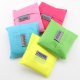 12Pcs Plain Colored Foldable Folding Shopping Shoulder Bags Mix