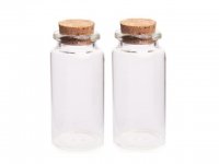 160Sets Empty Glass Storage/Display Bottle/Jar with Cork 20ml