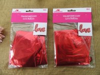 6Sets Red Foil Balloon Bride Love Valentines Day Wedding Party