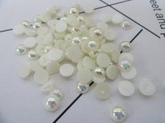 1000Pcs Ivory 8mm Semi Simulated Pearl Bead Flatback 1000Pcs Ivory 8mm Semi Simulated Pearl Bead Flatback
