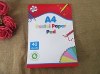1Pack x 40Pcs A4 Pastel Paper Pad Craft Scrapbooking Art