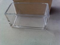 6X Wedding Clear Glass Cube Vase 20x10x10cm