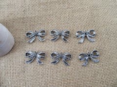 100Pcs New Bowknot Beads Charms Pendants Jewellery Findings