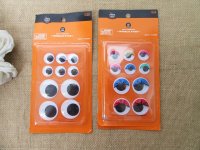 5Sheets x 10Pcs Self-Adhesive Joggle Eyes/Movable Eyes/Wiggle Ey