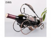1X Copper Color Red Wine Rack Bottle Bracket Holder Party Decor