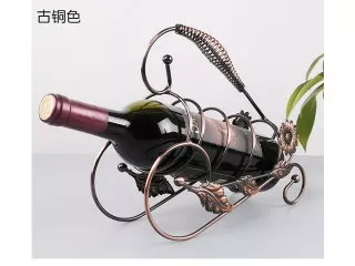 1X Copper Color Red Wine Rack Bottle Bracket Holder Party Decor