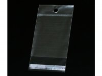 1000 Clear Self-Adhesive Seal Plastic Bag 17x12cm W/Hole