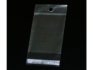 1000 Clear Self-Adhesive Seal Plastic Bag 17x12cm W/Hole