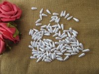 250g (615Pcs) White Teardrop Simulate Pearl Beads Loose Beads