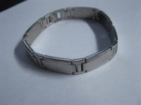 1X Shiny Polish Mens Stainless Steel Bracelet "GUCCI"