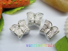 10pcs Silver Plated Screw Butterfly Beads European Design 10pcs Silver Plated Screw Butterfly Beads European Design
