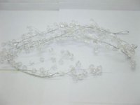 4X Clear Acrylic Beaded Floral Beaded Garland Branch - Diamonds