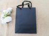 10Pcs Black Kraft Paper Gift Bag Carry Shopping Bags 24.5x19x8cm