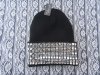 1X Shiny Diamond Black Knit Warm Beanie Hat Winter Warm Cap