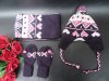 2x1Set Fashion Knitted Winter Warm Hat/Scarf/Gloves Set