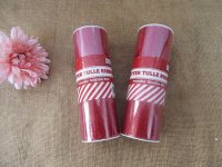 1Roll x 10M RED Glitter Tulle Wedding Gift Bow Bridal Decoration