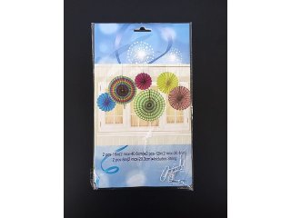 1Set X 6Pcs Rainbow Tissue Paper Fans Decorations Kit Wedding Br