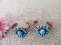 12Pcs Flower Turquoise Bracelet Bangles Jewellery