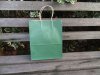 48 Bulk Kraft Paper Gift Carry Shopping Bag 21x15x8cm Green