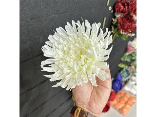 12Pcs Artificial White Chrysanthemum Flower Head Buds Floral
