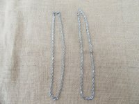 12Pcs Silver Plated Metal Finished Jewelry Cable Chains