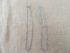 12Pcs Silver Plated Metal Finished Jewelry Cable Chains 12Pcs Silver Plated Metal Finished Jewelry Cable Chains