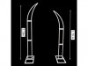 1Set 2Pcs New White Garden Arch Double Round Heavy Duty Stand 1Set 2Pcs New White Garden Arch Double Round Heavy Duty Stand