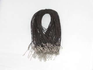 100 Coffee Waxen Strings With Connector For Necklace