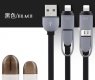5X Black 2in1 Combo Charger Data Sync Cable Micro USB For Androi