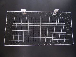 1X New Mesh Wire Slatwall Basket Display 60x30cm