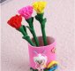 10Pcs Carnation Style Polymer Clay Ball Point Pens