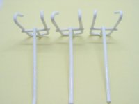 100 Milk White Cargo Net Mesh Hooks 15cm