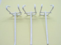 100 Milk White Cargo Net Mesh Hooks 15cm