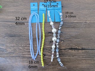 4Packs X 3String Glass Beads Unfinished Bracelet Jewelry