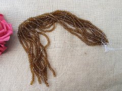 10Strand x 100Pcs Brown Rondelle Faceted Crystal Beads 6mm 10Strand x 100Pcs Brown Rondelle Faceted Crystal Beads 6mm