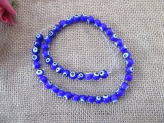 38Pcs Blue Handmade Round Evil Eye Lampwork Beads Charms 10mm 38Pcs Blue Handmade Round Evil Eye Lampwork Beads Charms 10mm