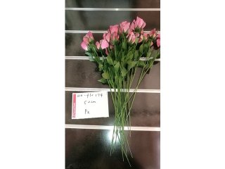 10Pcs Pink Rose Flower 50cm Long we-flo174