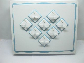 1Pc Light Blue Edged Earring & Pendant Display Case