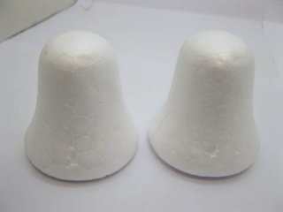 100Pc Polystyrene Foam Christmas Bell Decoration Craft DIY 63MM