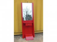 1X Red Professional Barber Hair Salon Workstation Dresser Mirror