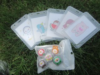 5Pcs Clear Certificate Identity Card Holder w/Cartoon Clip