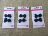 12Sheets X 2Pcs Duck Clip Hair Clip with Blue Bowknot