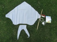 5 DIY Plain White Swallow Kite Lines Reel Outdoor Games