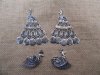 30Pcs Antique Silver Peacock Charms Pendants Beads for Jewelry M