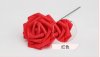 25Pcs Red Rose Artificial Foam Flower Hair Pick Wedding Favors