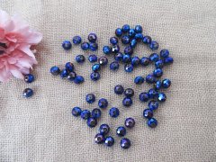 (image for) 450g (Approx 285pcs) AB Metalic Blue Rondelle Faceted Crystal